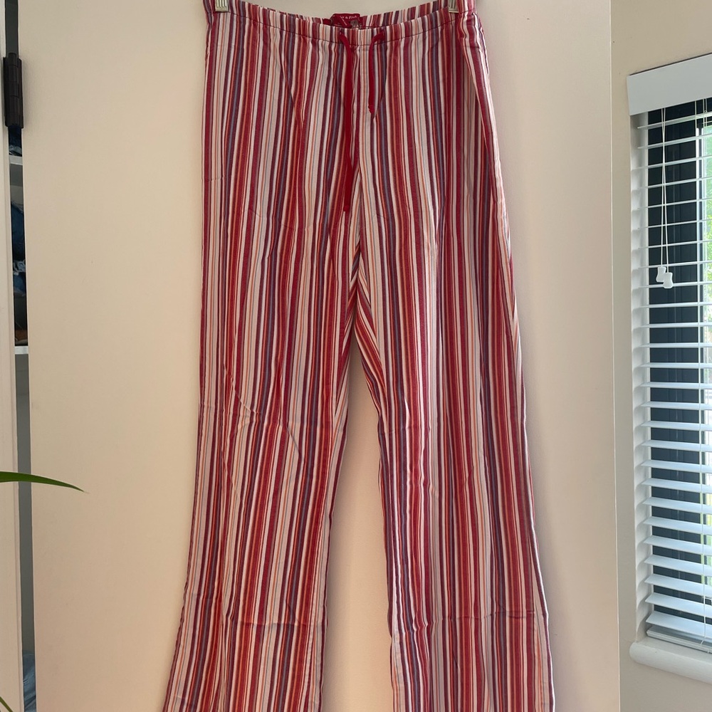 Vintage Abercrombie Striped Red and White Lounge Pants
